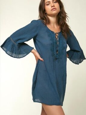 O’Neill Saltwater blue gauze cover up